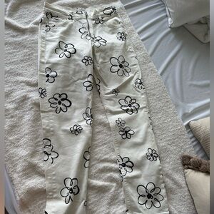 Reformation flower jeans with front zipper size 25